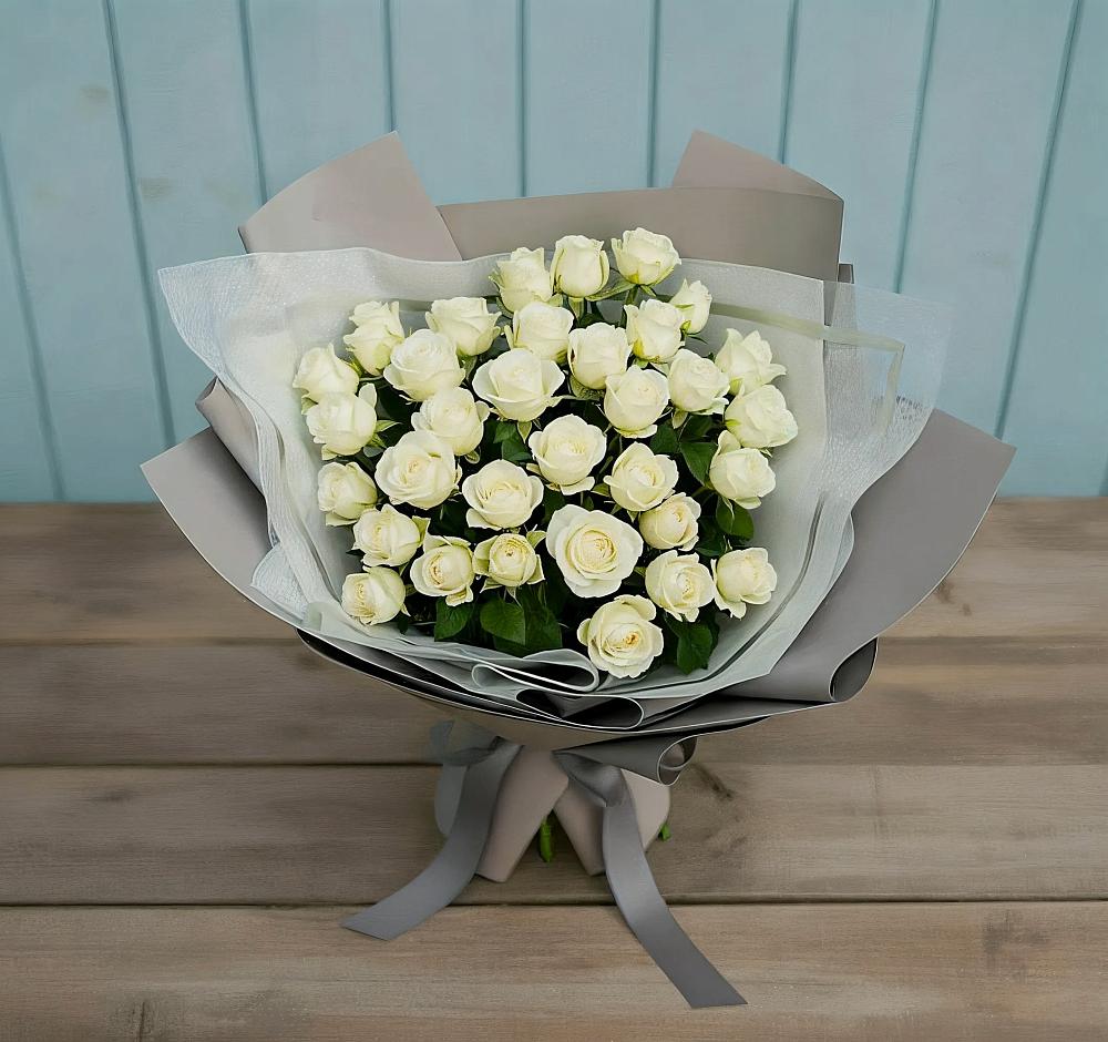 Букет Белоснежная нежность в Малышева