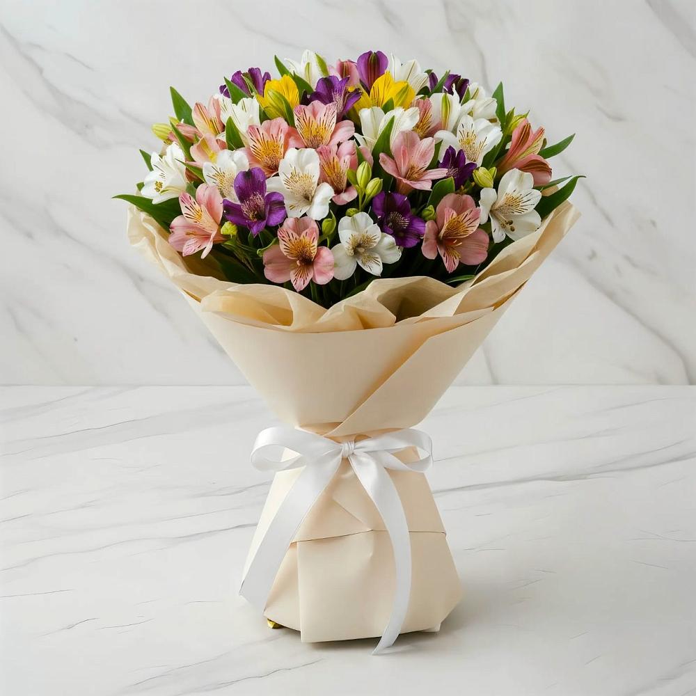 Букет цветов из: Альстромерии в Малышева