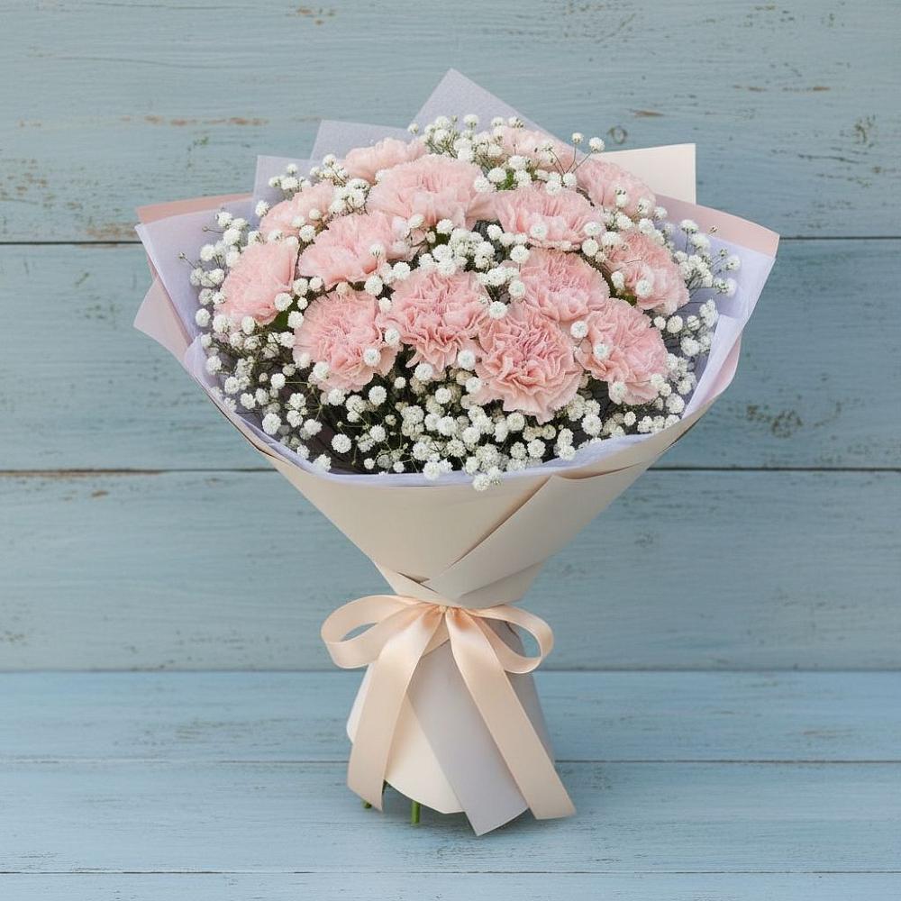 Букет цветов из: Гвоздики в Малышева