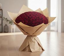 Букет 101 Красная роза в Малышева
