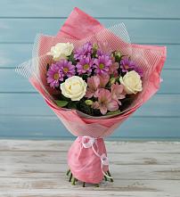 Букет цветов из:  Герберы в Малышева