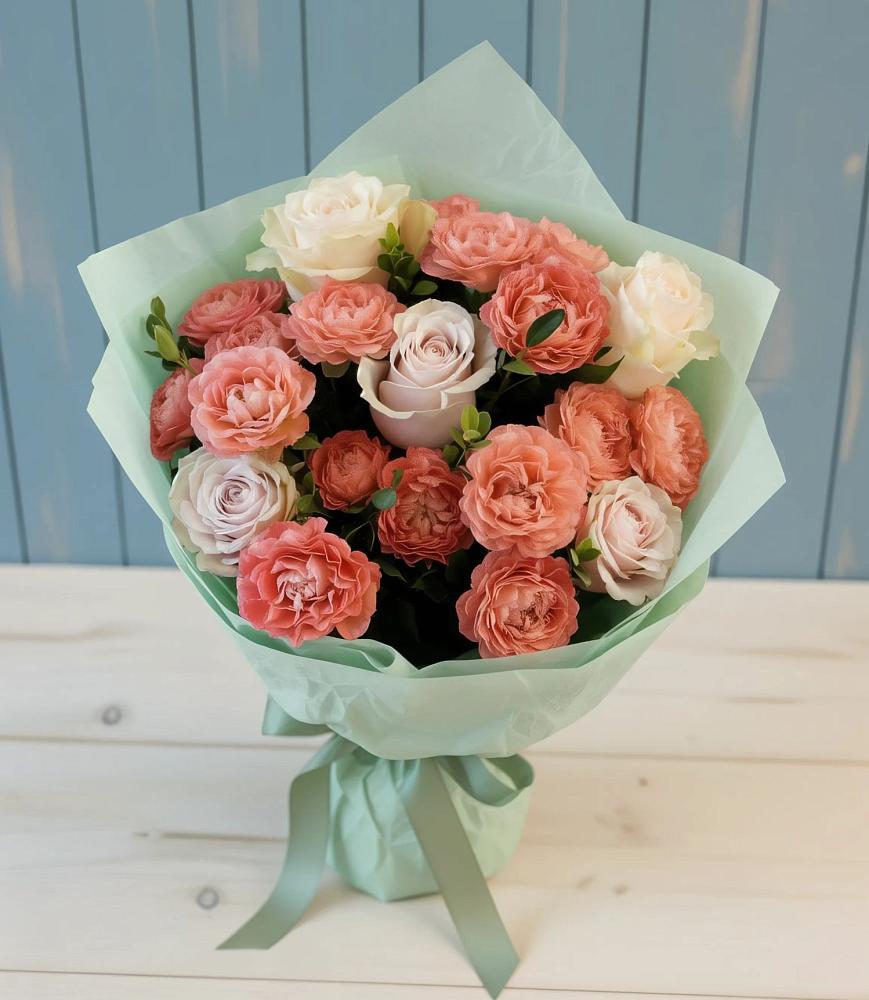 Букет цветов из: Розы в Малышева