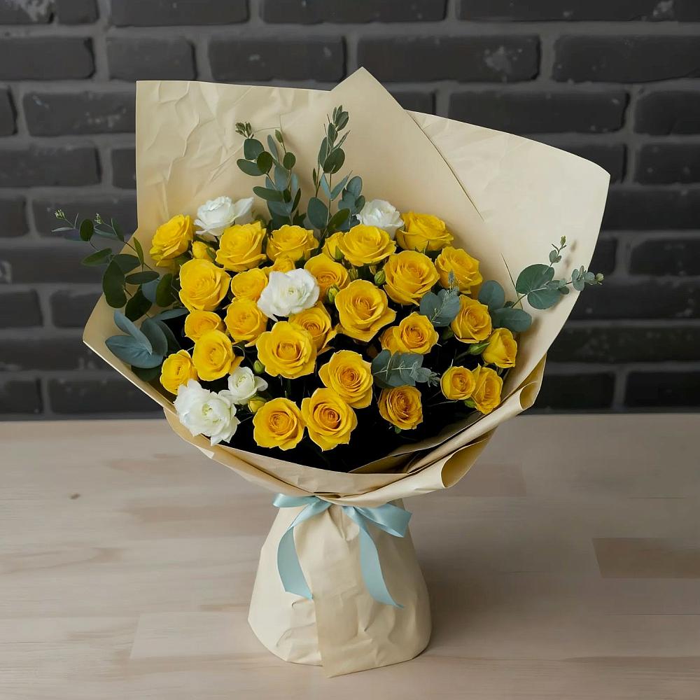 Букет цветов из: Розы в Малышева