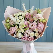Букет цветов из:  Альстромерии и Розы #REPLACE_PRED# Малышева